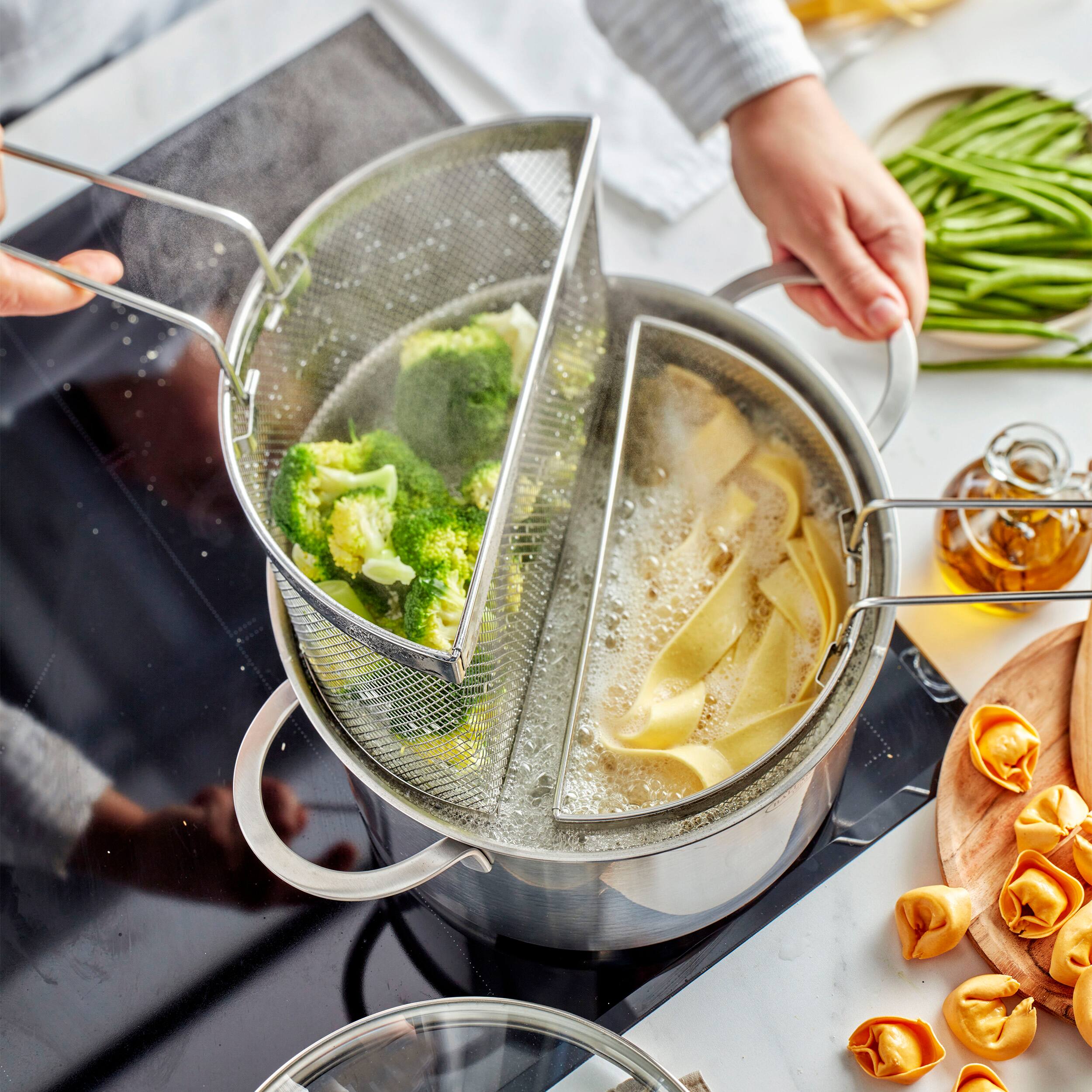 Alt View 3. Demeyere - Demeyere Resto 8.5-qt Stainless Steel 7-In-1 Multi-Pot - Stainless Steel.