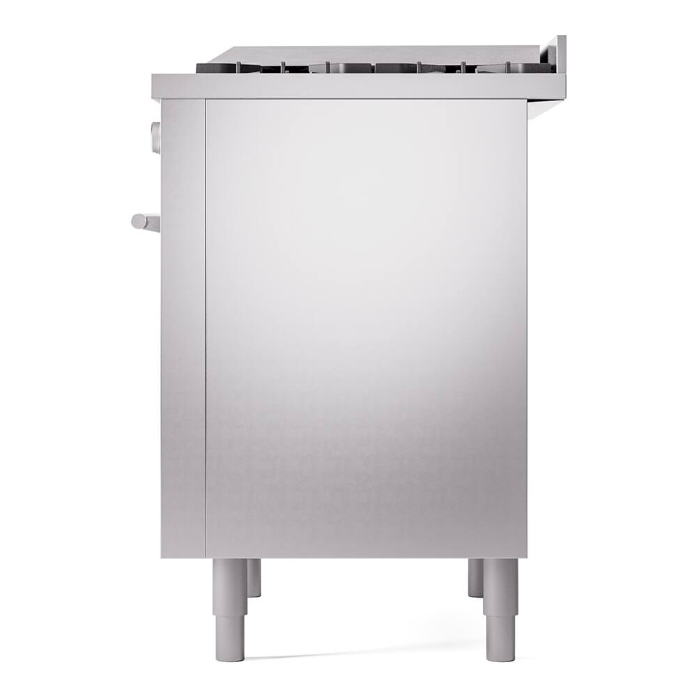 Alt View 10. ILVE - ILVE Professional Plus II Series 36 in. Dual Fuel Range with 6 Sealed Burners + Griddle (Liquid Propane, Satin Trim) - Stainless Steel.