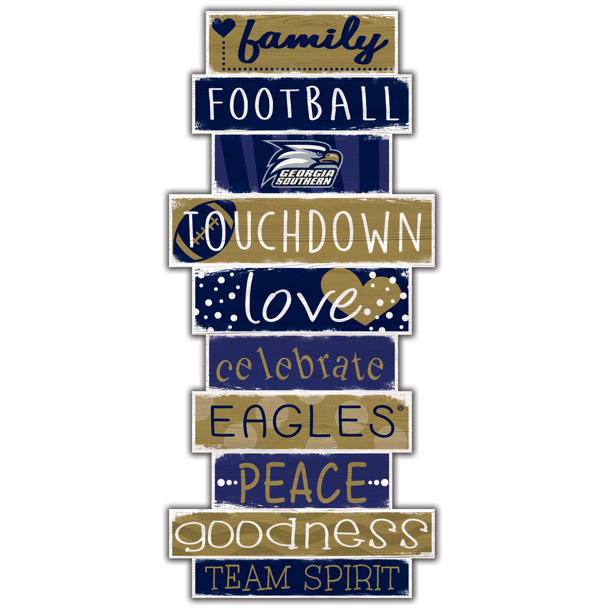 Georgia Southern Eagles 5'' x 24'' Celebrations Stack Sign
