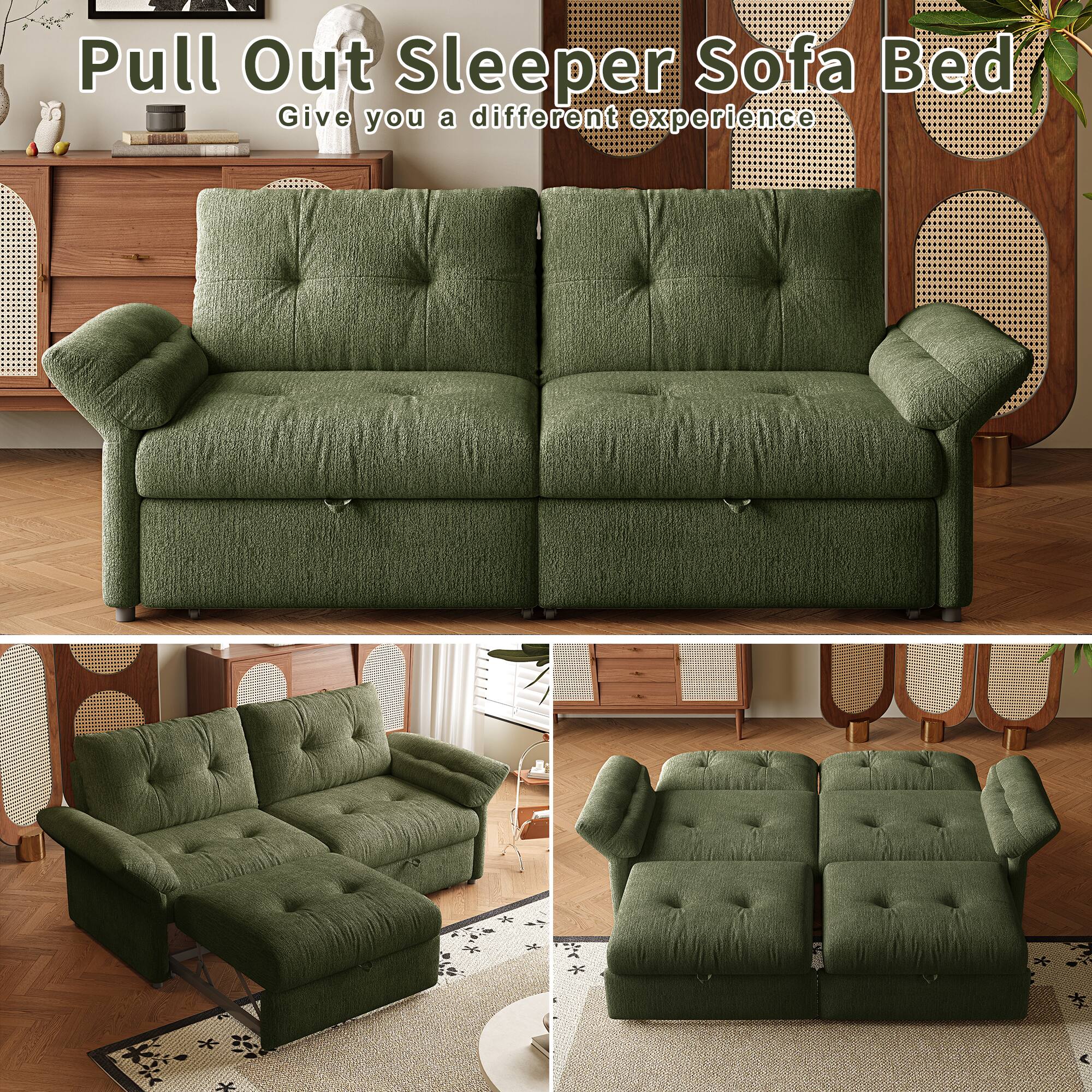 Pull Out Sleeper Sofa Bed  
Give you a different experience