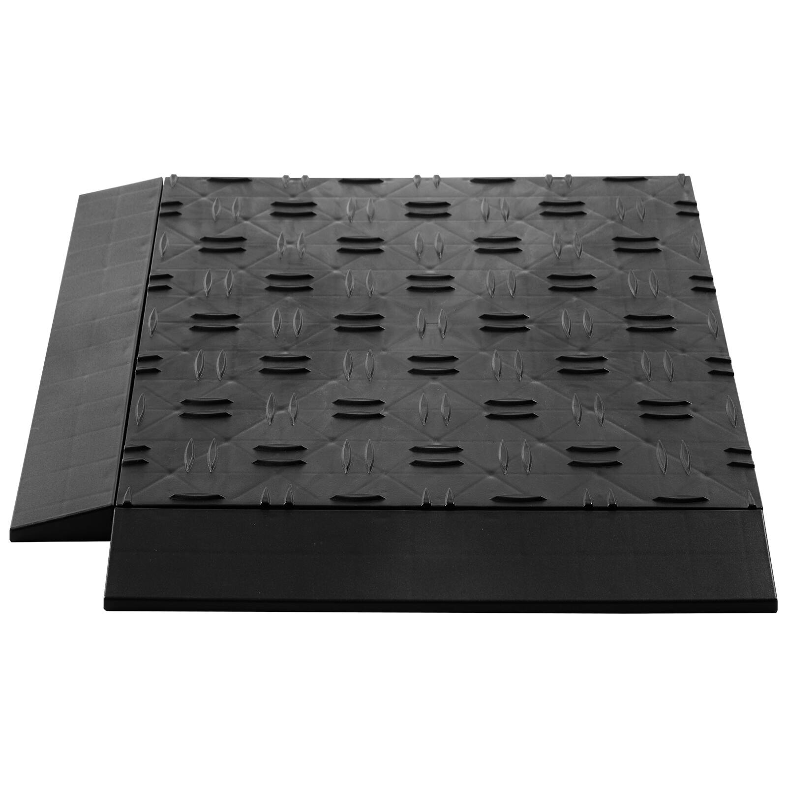 Alt View 5. VEVOR - Male Garage Floors Transition Edge Kit, 15 PCS Sturdy PP Interlocking Modular Garage Floor Edging Slip-resistant - Black.