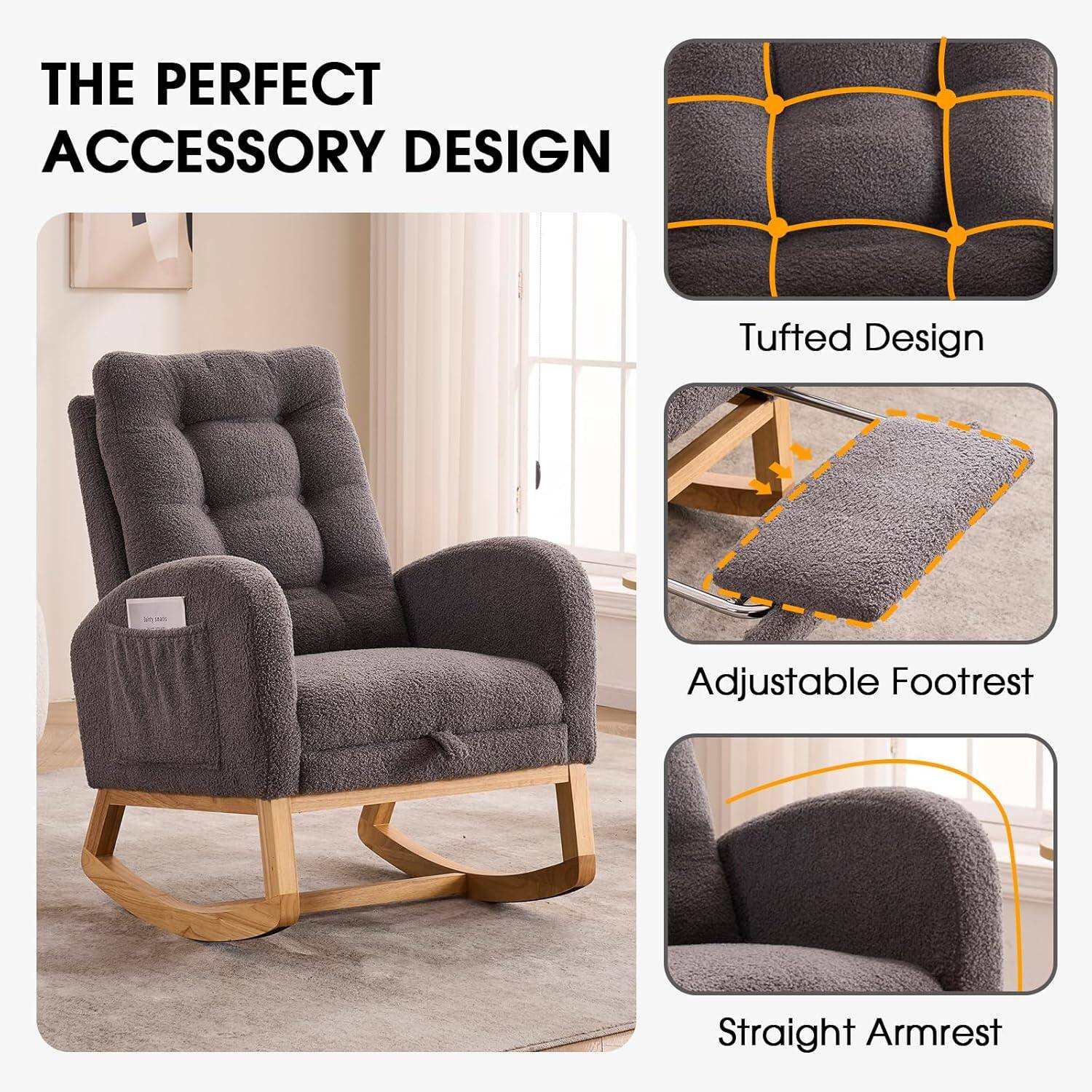 THE PERFECT ACCESSORY DESIGN

- Tufted Design
- Adjustable Footrest
- Straight Armrest