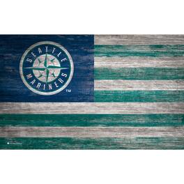 Fan Creations - Seattle Mariners 11'' x 19'' Distressed Flag Sign - Multicolor