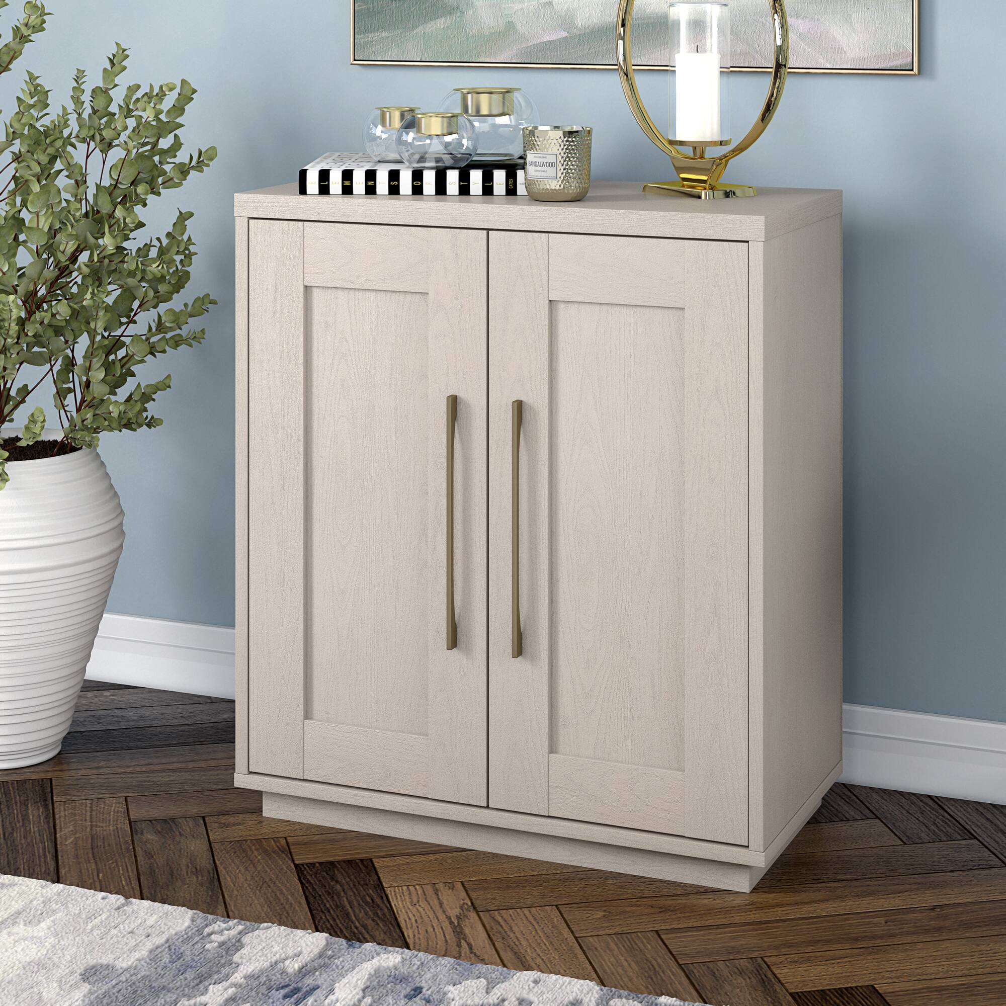 Alt View 2. Hudson&Canal - Tillman 28" Wide Rectangular Accent Cabinet - White.
