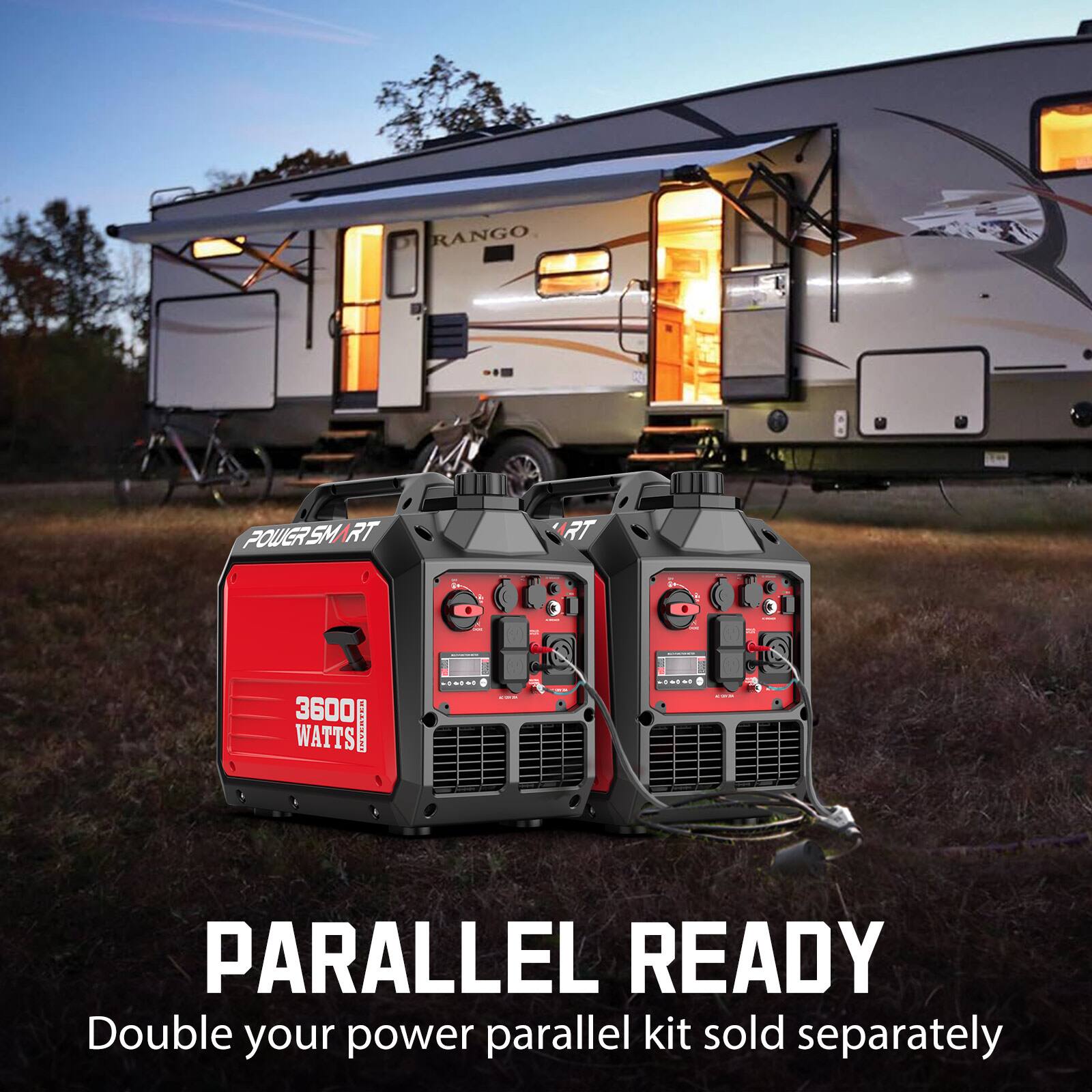 RANGO

POWERSM RT

3600 WATTS INVERTER

PARALLEL READY
Double your power parallel kit sold separately
