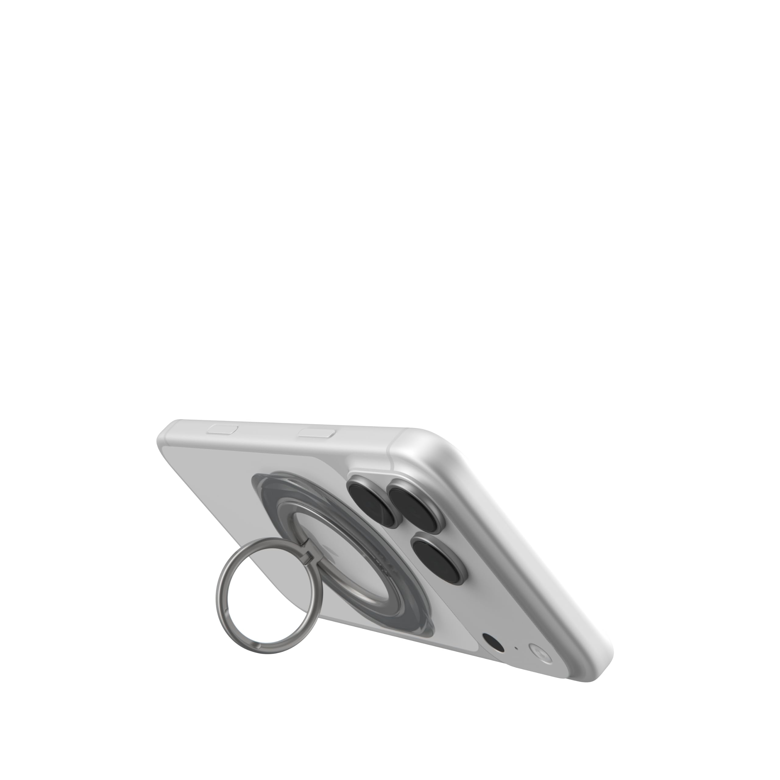 Alt View 5. UAG - Mag Ring Stand LT, Ultra Strong Magnet w/ Multi-Viewing Kickstand, Universal MagSafe Phone Grip & Stand - Transparent Smoke.