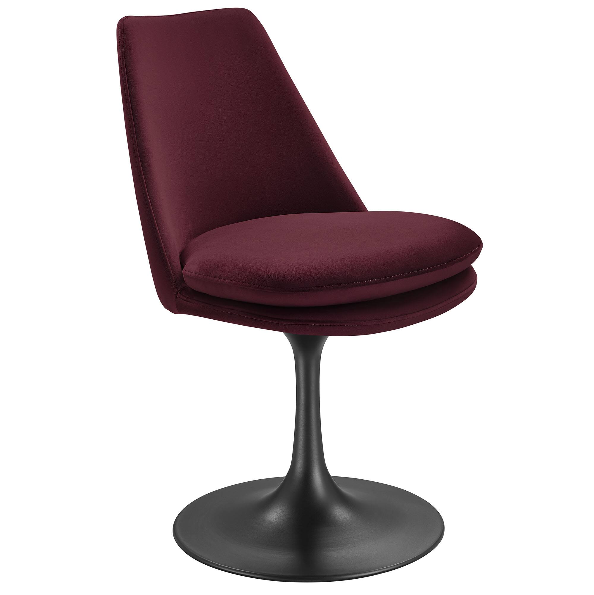 Angle. Modway - Lippa Swivel Dining Chair by Modway - Black Mulberry.
