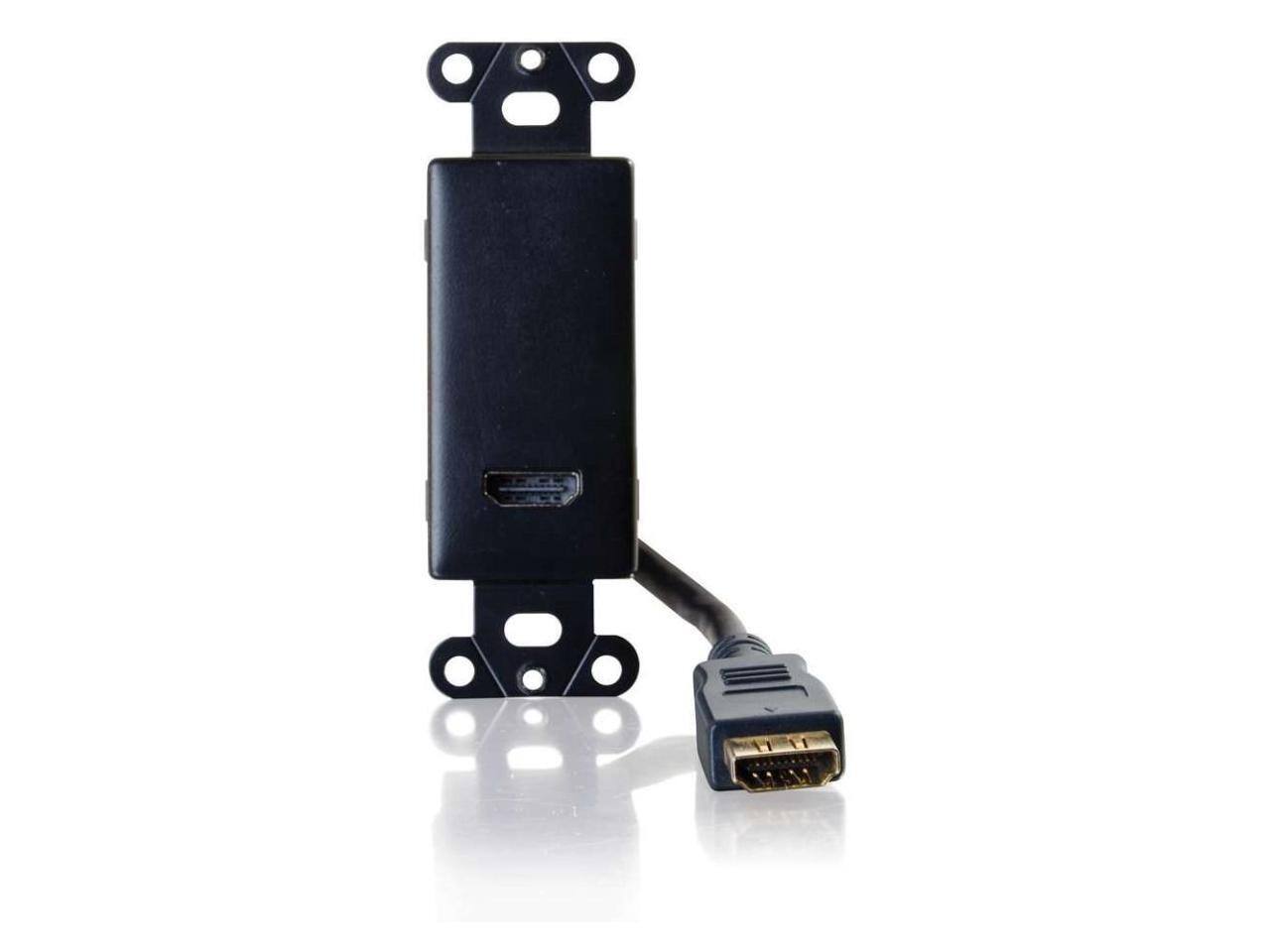 Alt View 1. Cables to Go - C2g Hdmi Pass Through Decorative Wall Plate - Black.
