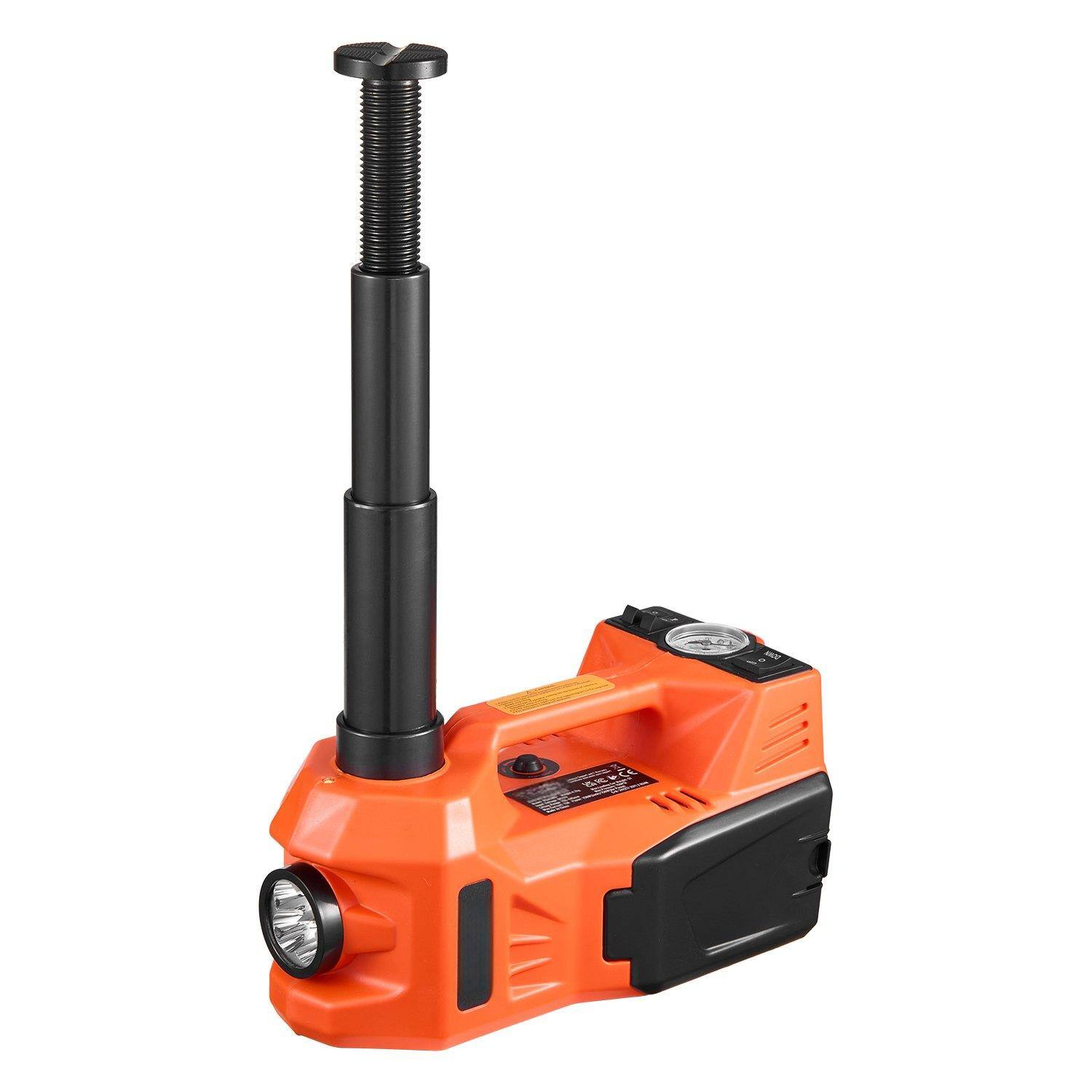 Alt View 8. Glintex - Electric Car Jack 5 Ton Scissor Jack with Built-In Inflator Secure Hammer and LED Light 12V.