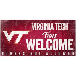 Fan Creations - Virginia Tech Hokies 6" x 12" Fans Welcome Sign - Multicolor