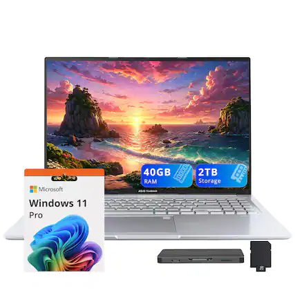 Microsoft 40GB RAM ASUS Vivibook 2TB Storage : Windows 11 Pro