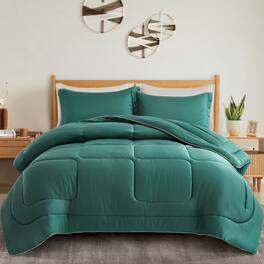 Peace Nest - Lightweight Cool-Touch Satin Comforter Sets with Pillowcases - Green