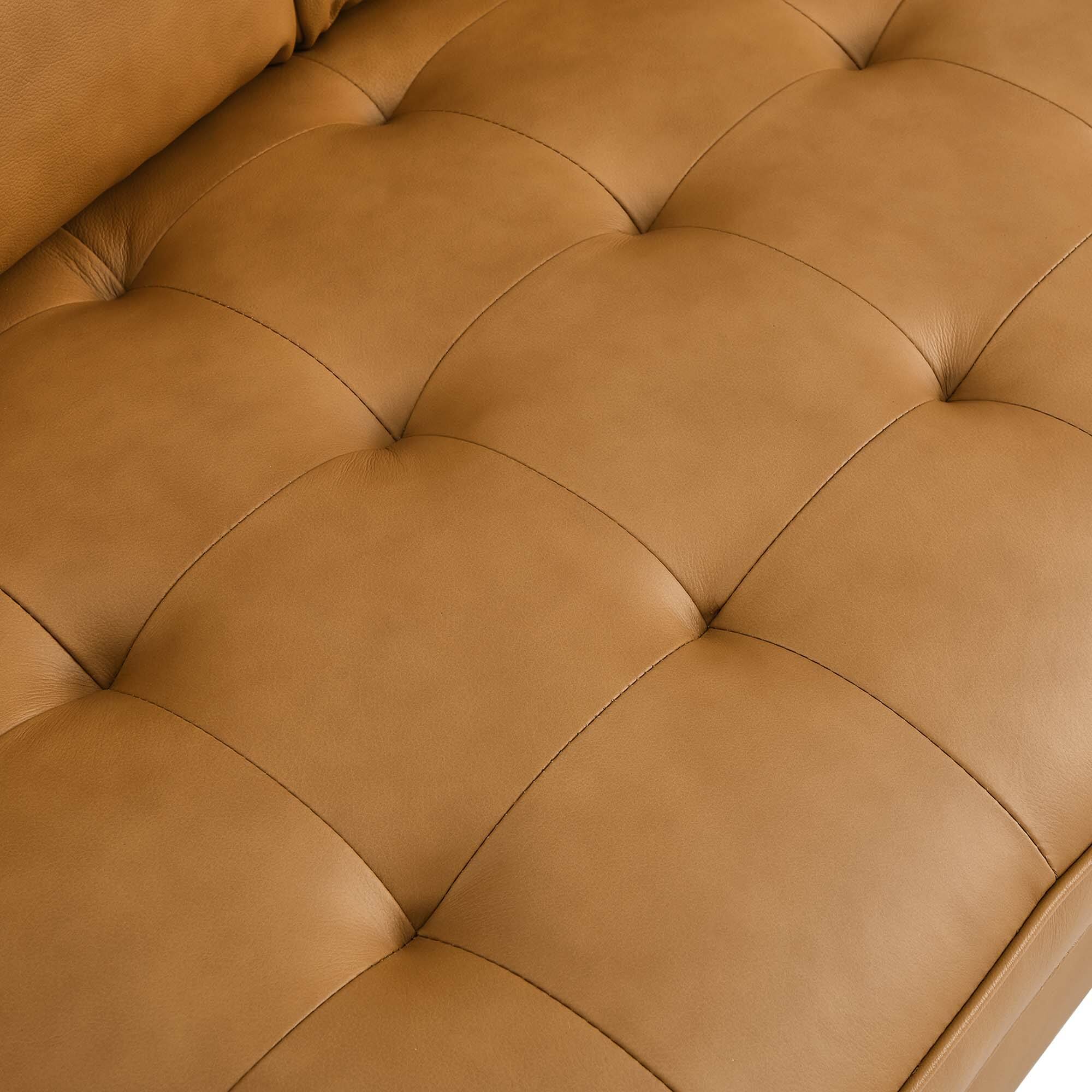 Alt View 4. Modway - Valour Leather Loveseat by Modway - Tan.