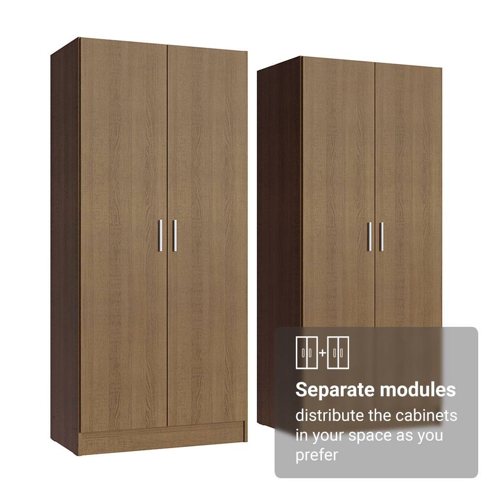 Separate modules distribute the cabinets in your space as you prefer