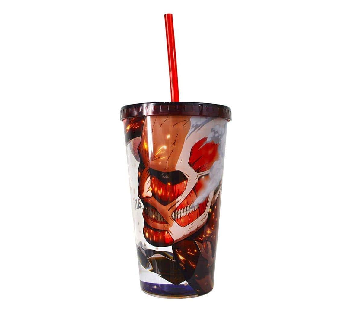 Just Funky - Colossus Attack On Titan Travel Cup - Red