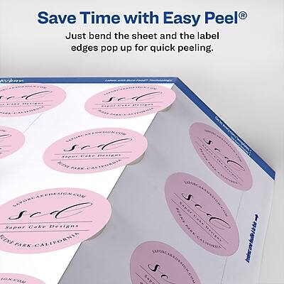 Save Time with Easy Peel®  
Just bend the sheet and the label edges pop up for quick peeling.

Sapor Cake Designs  
Sapor Park - California  
SaporCakeDesigns.com

Sapor Cake Designs  
Sapor Park - California  
SaporCakeDesigns.com