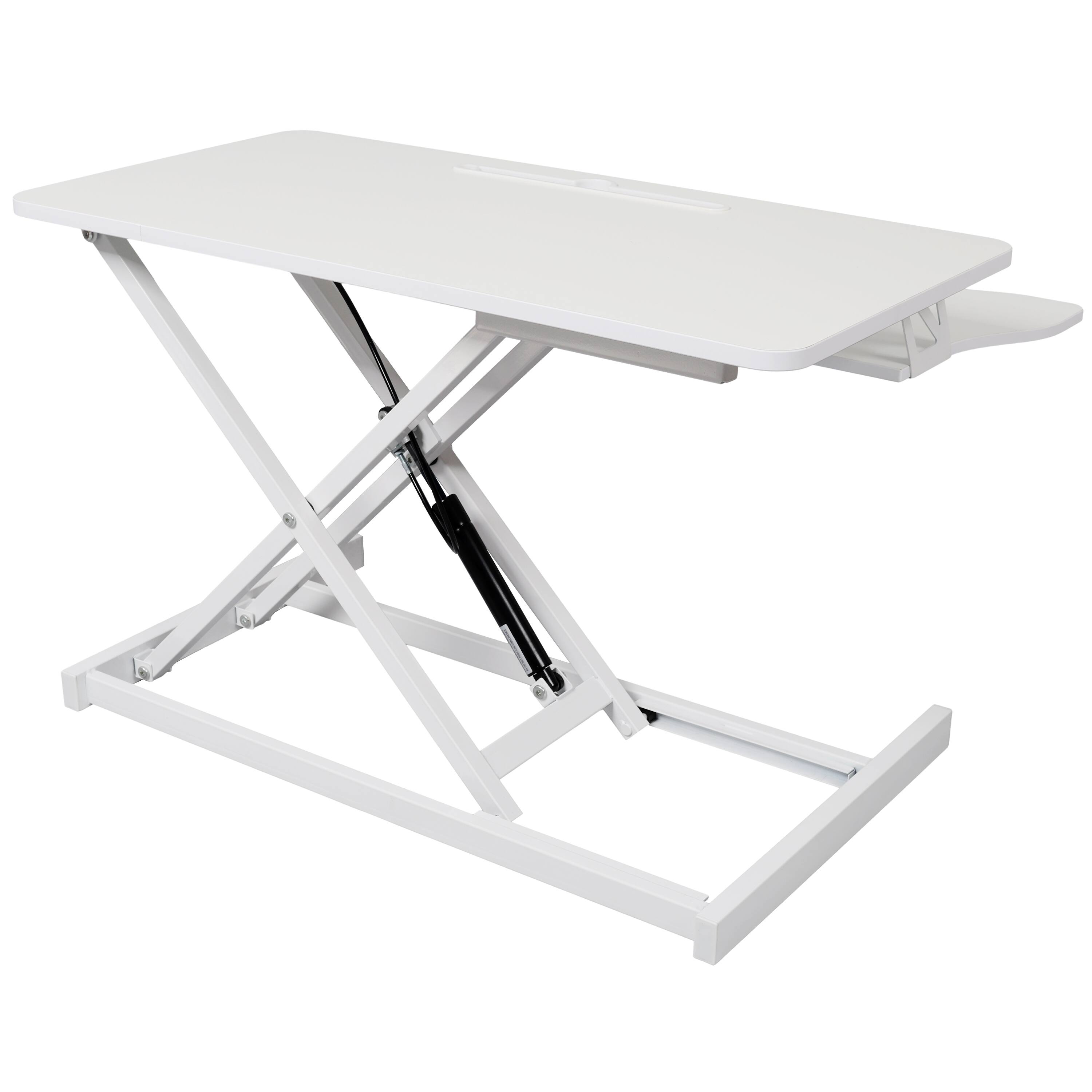 Alt View 5. GOODSILO - Adjustable Height Standing Laptop Desk | Sit Stand Up Workstation with Keyboard Tray - White.
