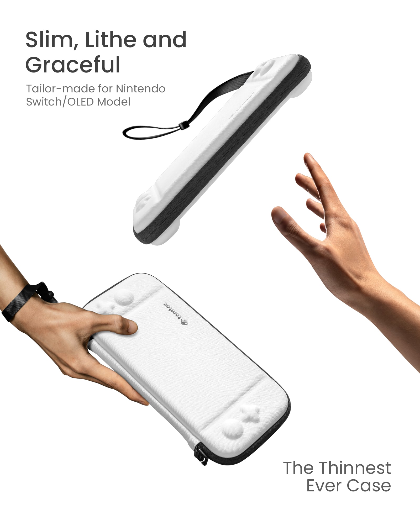 The Thinnest Ever Case is a tailor-made case for the Nintendo Switch/OLED Model, designed to be slim, lithe, and graceful.