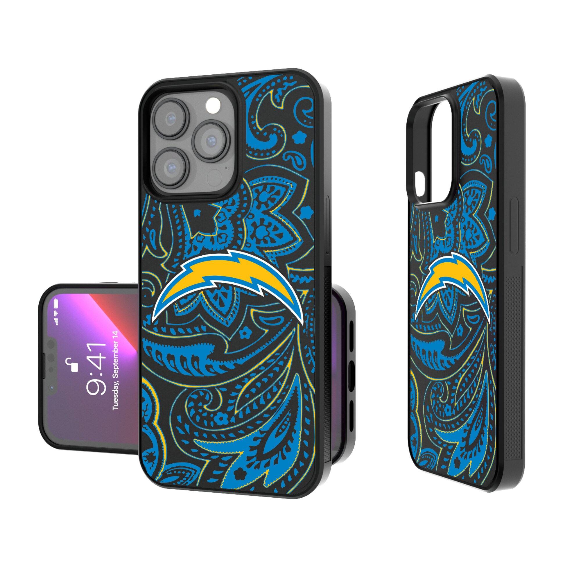 Keyscaper - NFL - Los Angeles Chargers iPhone Paisley Design Bump Case - 15 Pro Max - Multicolor price history on PriceWatchPro