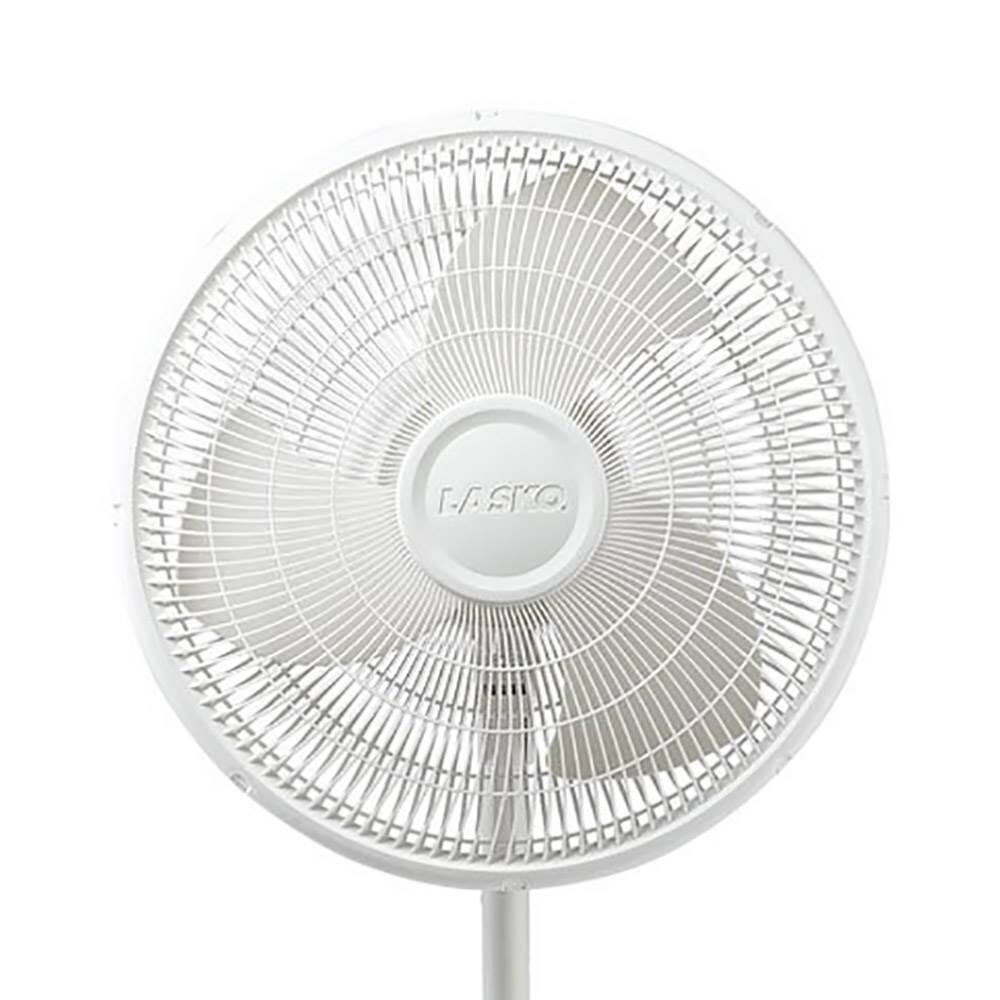 Alt View 2. Lasko - Lasko 16" 3-Speed Adjustable Tilting Oscillating Standing Pedestal Fan, White - White.
