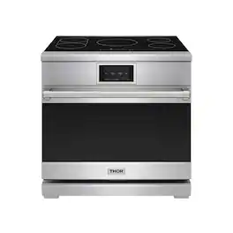 Thor Kitchen - 6 Cu Ft. Freestanding Induction Range with Air Fry - Stainless Steel