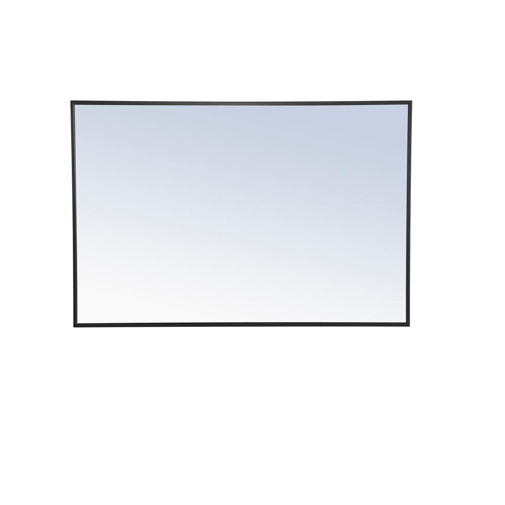 Alt View 6. Elegant Decor - Metal frame Rectangle Mirror 28 inch Black - Black.
