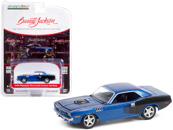 GREENLIGHT
Barrett-Jackson
THE WORLD'S GREATEST COLLECTOR CAR AUCTIONS
1970 Plymouth Barracuda Custom Hardtop
LIMITED EDITION
1:64 Scale
SERIES 7
SERIE 7
8+