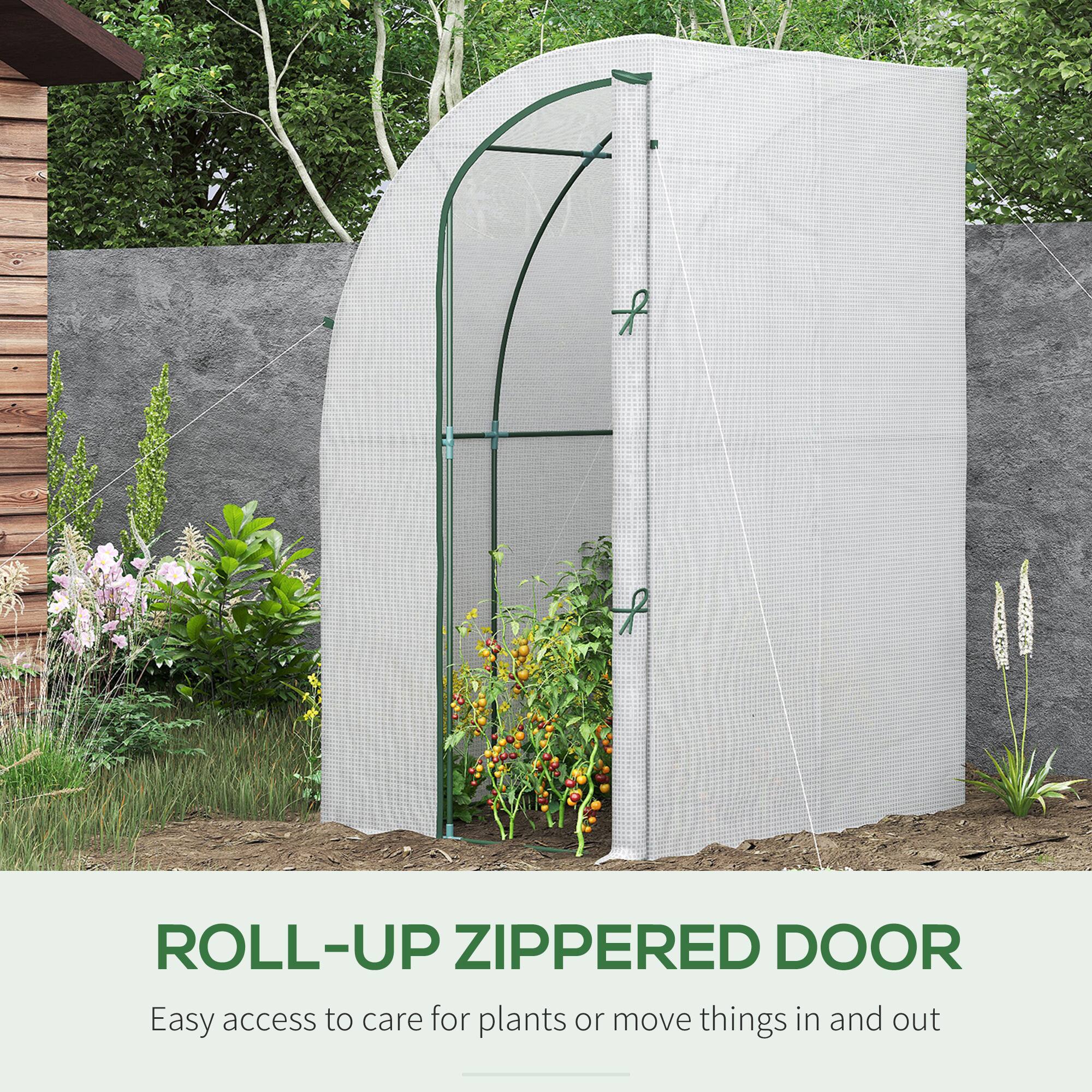 ROLL-UP ZIPPERED DOOR
Easy access to care for plants or move things in and out
