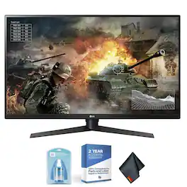 LG - 32? Class QHD Gaming Monitor with G-SYNC (31.5? Diagonal) + Cleaning Kit + 2 Year Accidental Warranty - Monitor with 2 Year Accidental Warranty
