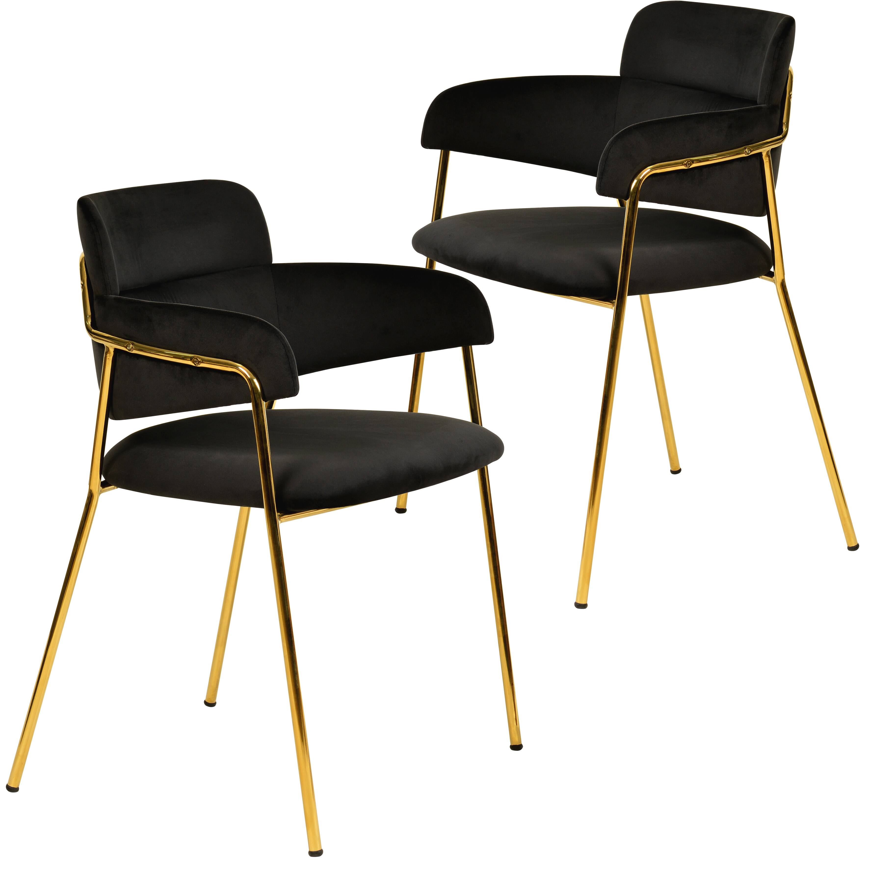 Front. LeisureMod - Axis 2-PCS Contemporary Leather Dining Side Chair with Ergonomic Curved Backrest - Black.