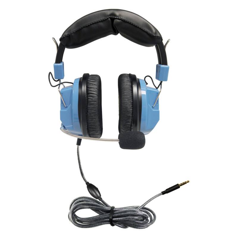 Front. HamiltonBuhl - Deluxe Headset with Gooseneck Mic and In-Line Volume Control plus TRRS Plug.