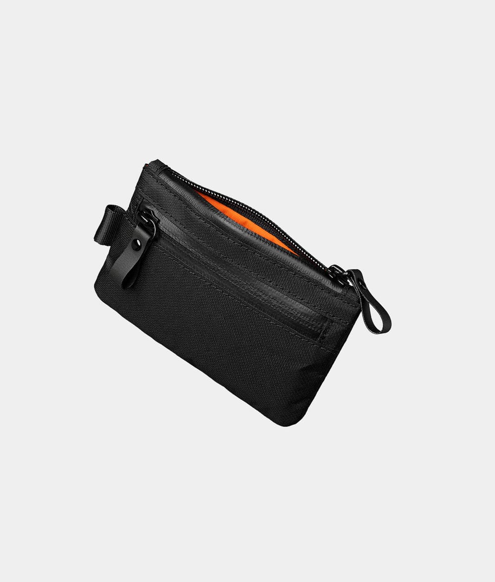 Front. ALPAKA - Zip Pouch RFID Wallet Pouch, Slim Card Holder for Cash/Cards/Coins, YKK AquaGuard Zippers - Black Ultradyne 100D.