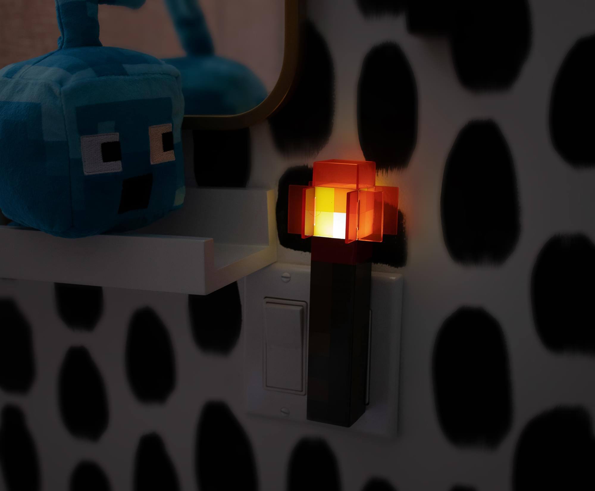 Alt View 3. Ukonic - Minecraft Redstone Torch Plug-In Nightlight with Auto Dusk to Dawn Sensor - Red.