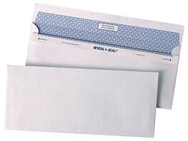 Quality Park - Reveal-N-Seal Security Tinted #10 Business Envelopes, 4 1/8" x 9 1/2" Wove, 500/Box - White