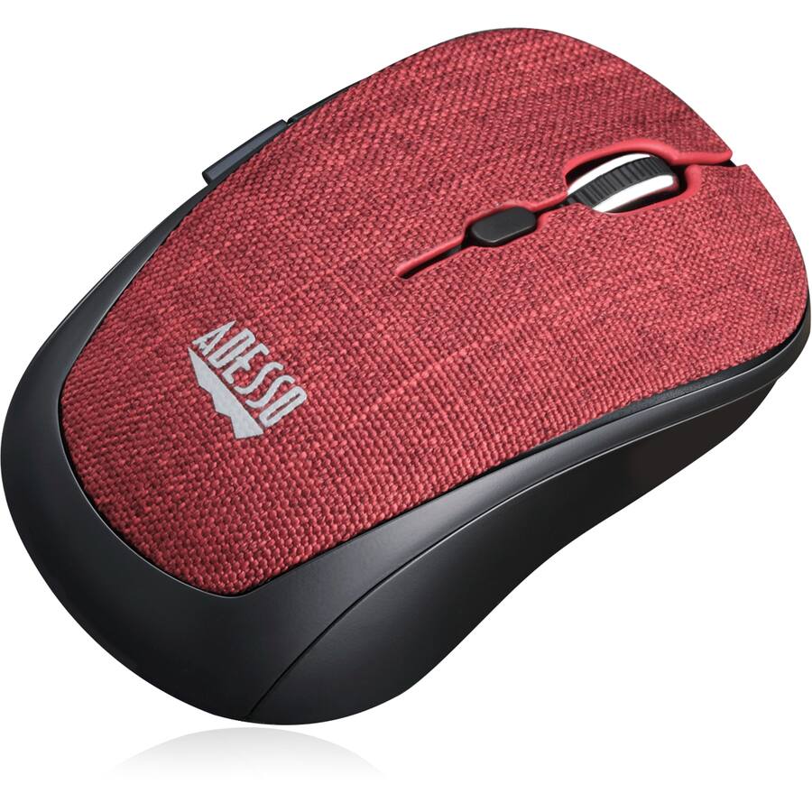 Alt View 5. Adesso - Adesso iMouse S80R - Wireless Fabric Optical Mini Mouse (Red) - Optical - Wireless - Radio Frequency - 2.40 GHz - Red - Red.