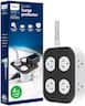 Philips - Surge Protector, 8 Grounded Outlets, 2 USB-A, 1 USB-C, 2100J, Braided Cord, 4ft - Dark Gray & Arctic White