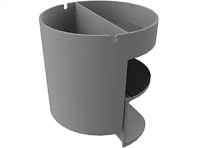 Front. Deflecto - Deflect-O Standing Desk ABS Plastic Small Desk Organizer, Gray (400001) - Gray.