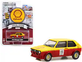 Greenlight - 1978 Volkswagen Rabbit #11 Pro Rally "Shell Oil" "Shell Oil Special Edition" Series 1 1/64 - Yellow And Red