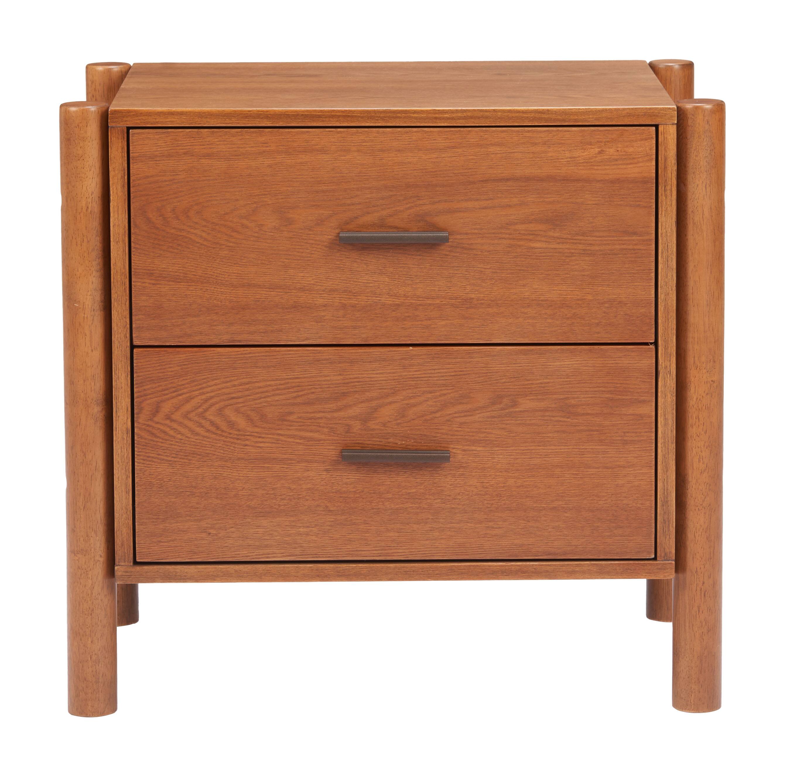 Alt View 1. Hivvago - Beleza Nightstand Walnut - Walnut.