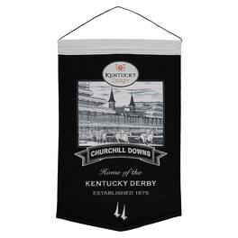 Winning Streak Sports - Kentucky Derby 24" x 18" Churchill Downs Banner - Black
