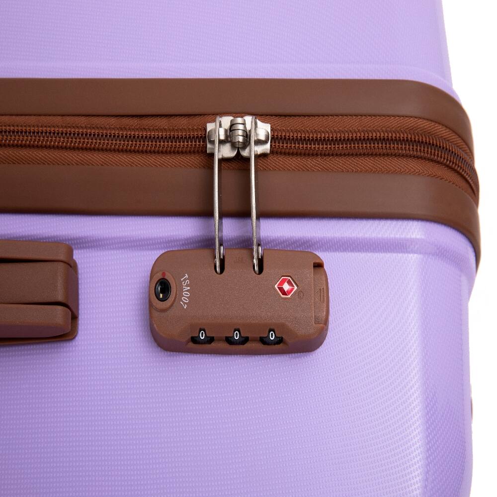 Alt View 7. Ropilly - Ropilly 5 piece hardshell luggage set Lavender with TSA Lock 20 24 28 Inch - Lavender.