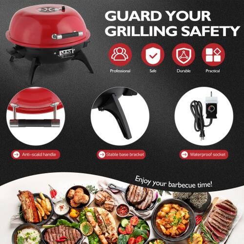 96 GUARD YOUR GRILLING SAFETY

Professional Safe Durable Practical

Anti-scald handle

Stable base bracket

Waterproof socket

Enjoy your barbecue time!