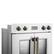 Alt View 3. Forno Appliances - Asti 7.36 Cu. Ft. Electric Double Wall Oven with Upper French Doors and Antique Brass Accents - White.