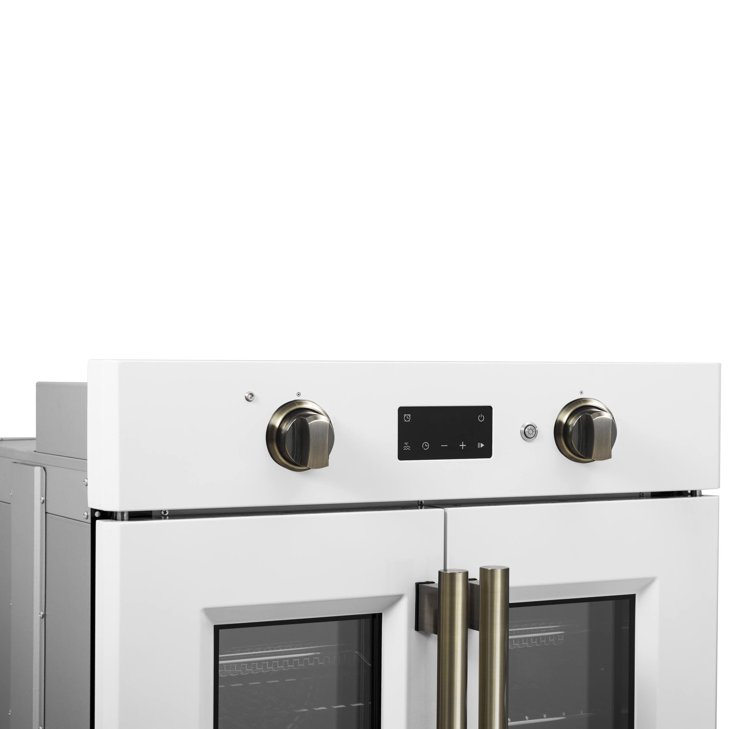 Alt View 8. Forno Appliances - Asti 3.68 Cu. Ft. Electric True Convection Wall Oven with French Doors - White.
