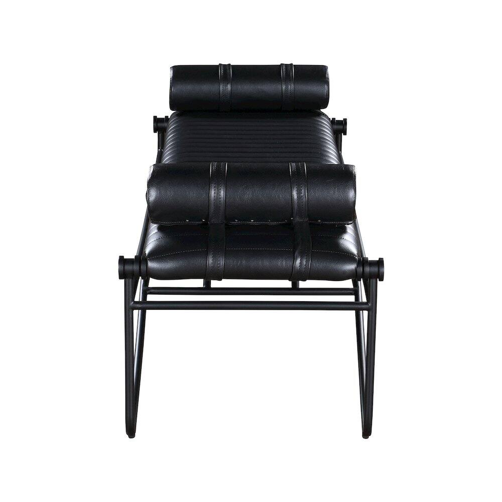 Alt View 3. Meridian Furniture - Gatsby Black Vegan Leather Bench - Black.