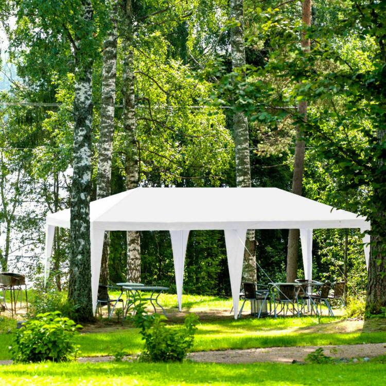 Alt View 3. Mondawe - 10x20ft Freestanding Party Canopy Tent w/ Removable Walls & Carry Bag, Outdoor Wedding Tent with Windows - White.