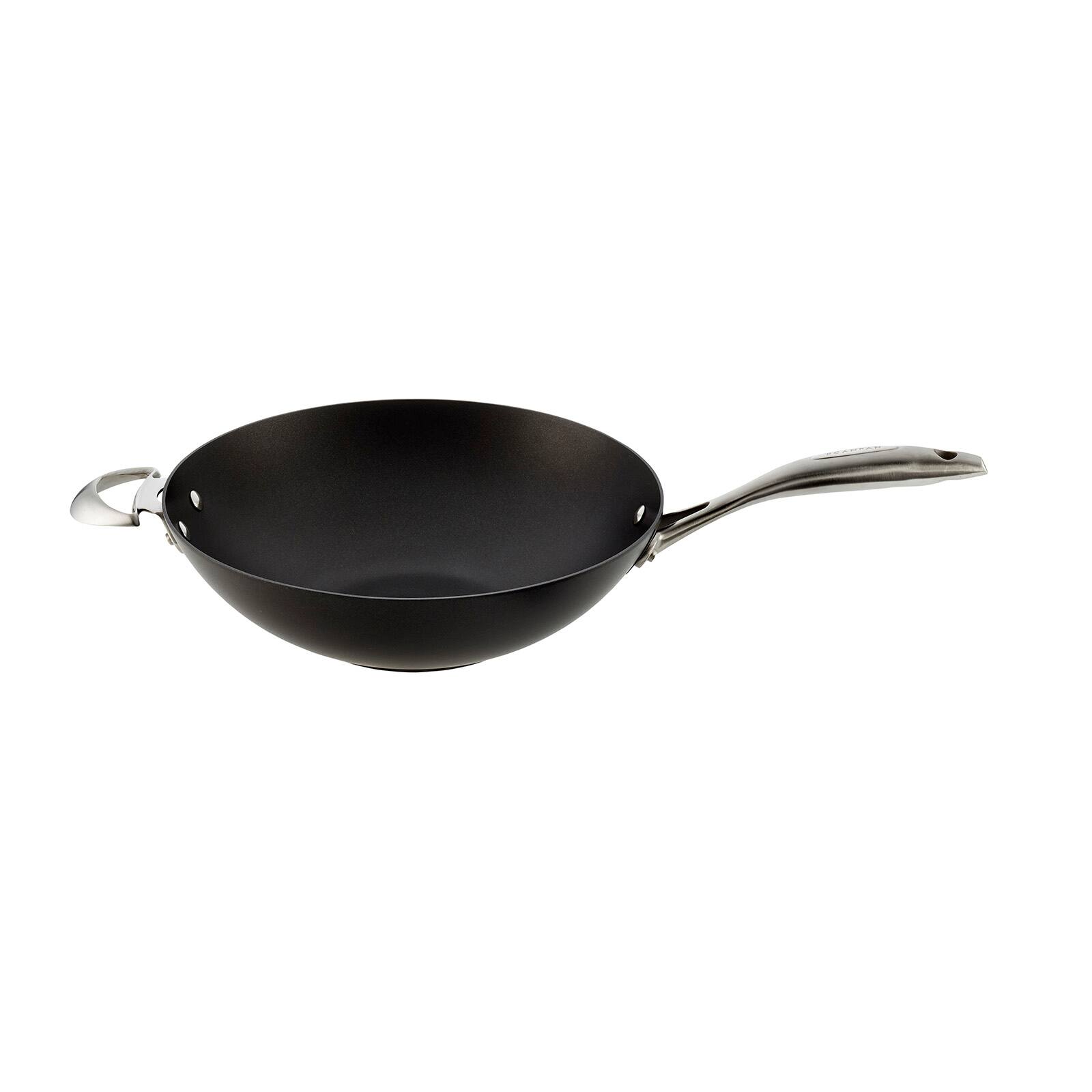 Front. Scanpan - Pro IQ Stratanium 12.5-Inch Nonstick Wok - Black.