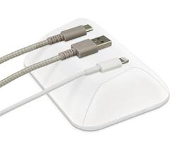 Smartish - Magnetic Cord Holder - Bigger Cable Wrangler Desktop Charger Organizer - Snow Day White