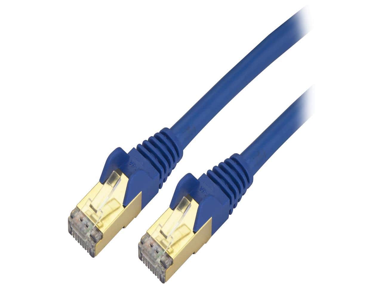 StarTech.com - StarTech Cat6a Shielded Patch Cable 15ft Blue Snagless RJ45 Ethernet Cord