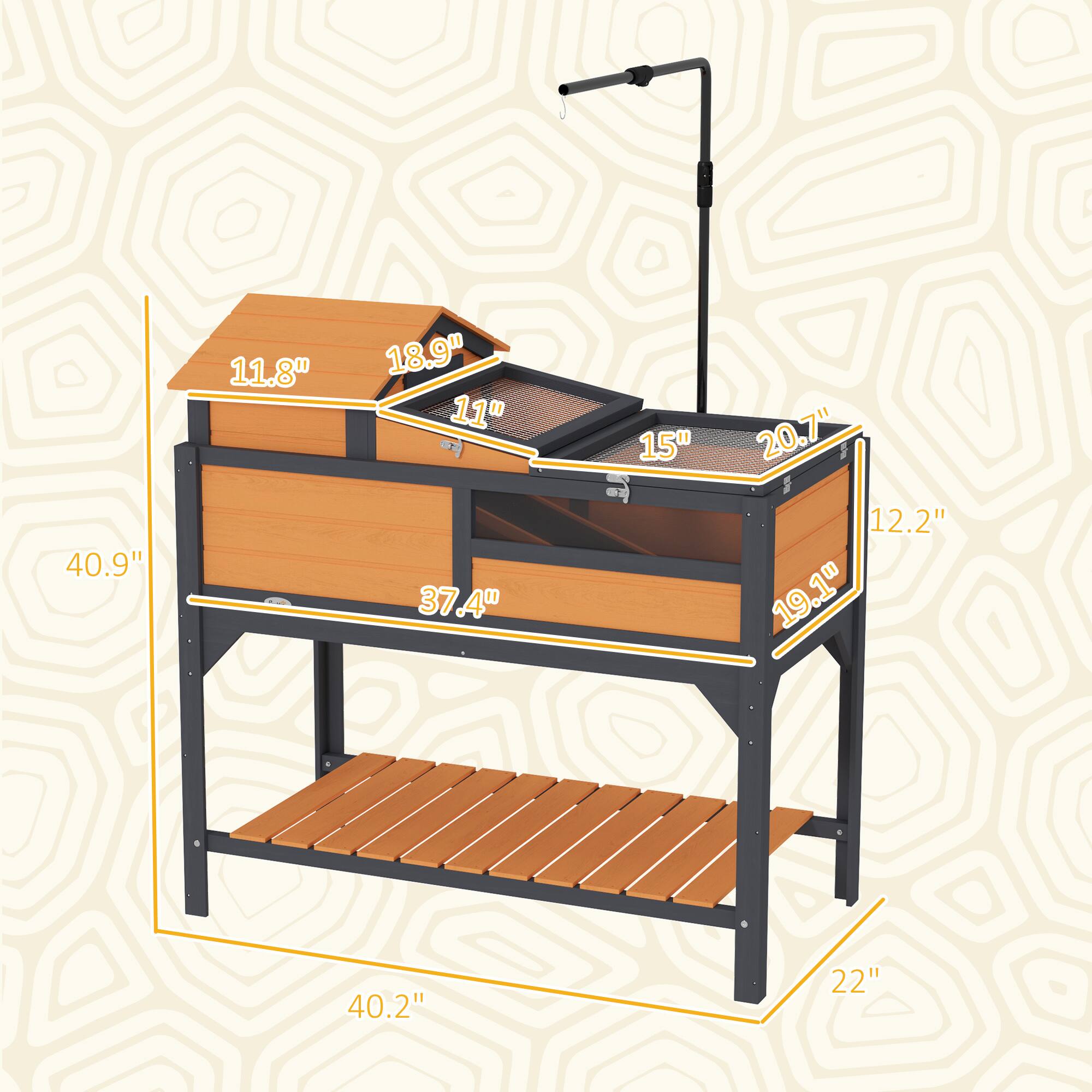 40.9"  
11.8"  
18.9"  
11"  
37.4"  
15"  
20.7"  
12.2"  
19.1"  
40.2"  
22"
